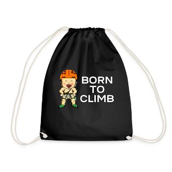 Born to Climb - Drawstring Bag - black - Front
