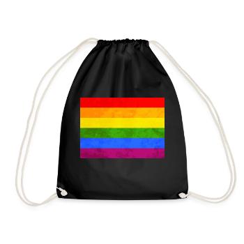 LGBT Pride Flag - Drawstring Bag - black - Front