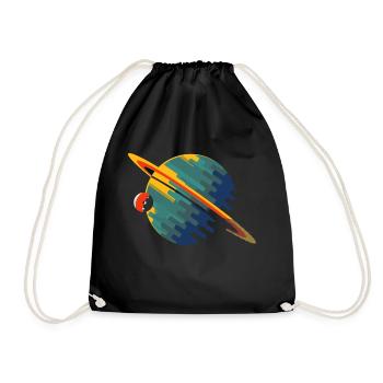 Planète Saturne - Sac de sport léger - noir - Devant