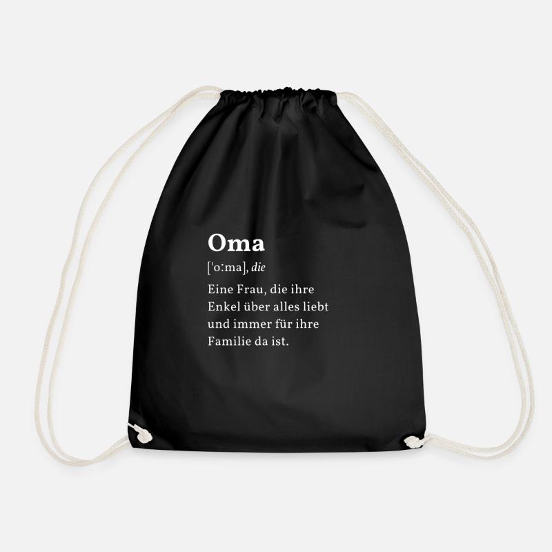 Oma - Turnbeutel - Schwarz