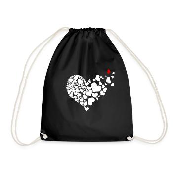 Coeur de coeur - Sac de sport léger - noir - Devant