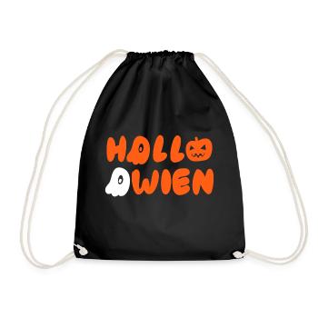 Hello Wien Halloween - Turnbeutel - Schwarz - Vorne