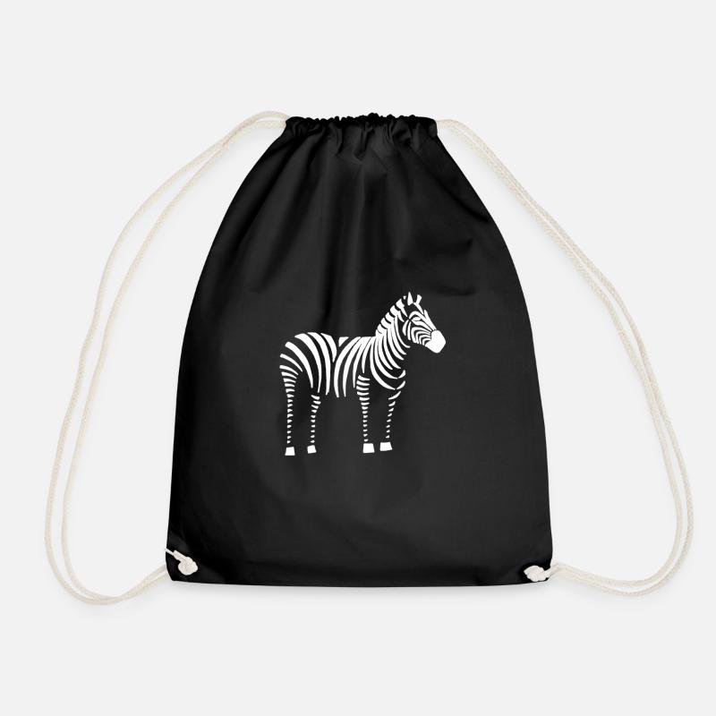 zèbre - Sac de sport léger - noir