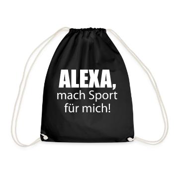Alexa mach sport für mich - Turnbeutel - Schwarz - Vorne