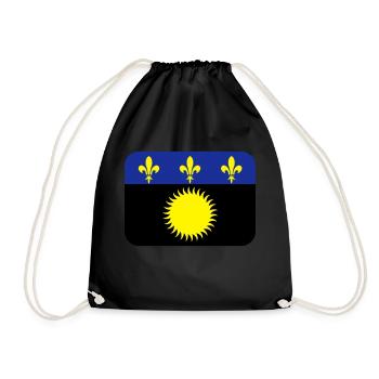 Drapeau de la guadeloupe - Sac de sport léger - noir - Devant
