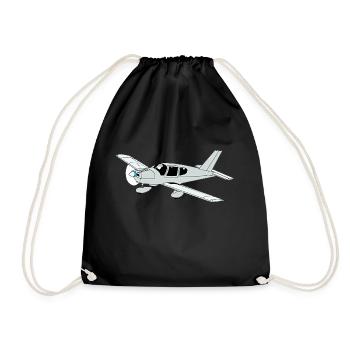 Flieger 3 - Turnbeutel - Schwarz - Vorne