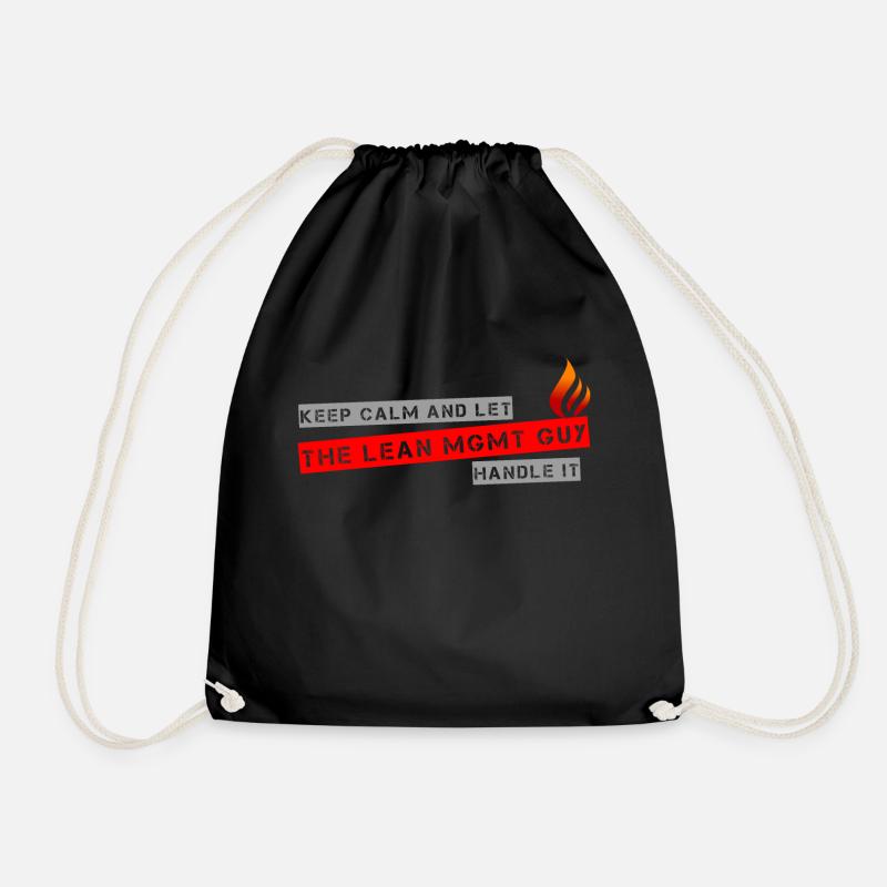 keep calm a let the lean management guy handle it - Turnbeutel - Schwarz
