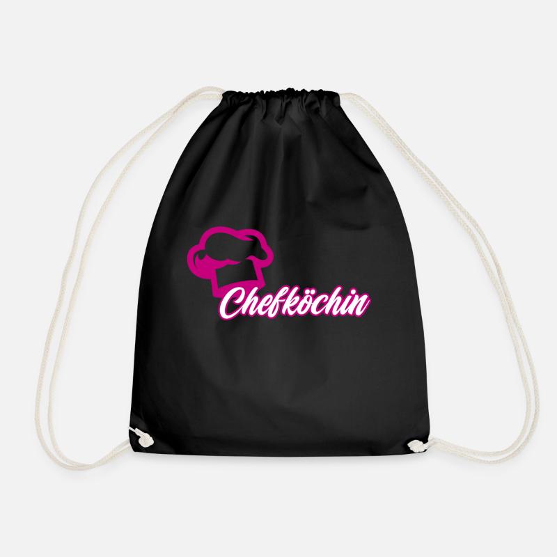 Chefköchin - Turnbeutel - Schwarz