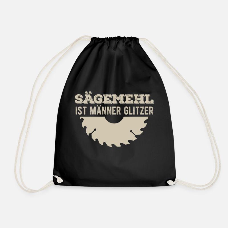 Sägemehl ist Männer Glitzer - Turnbeutel - Schwarz