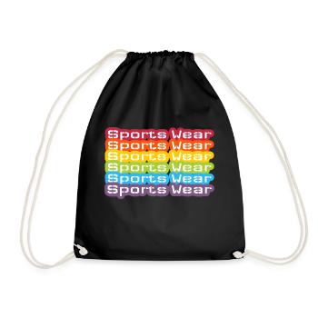 Sports Wear Rainbow two - Drawstring Bag - black - Front