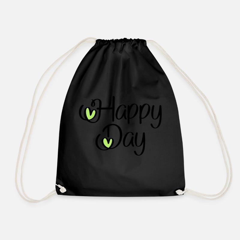 Happy Day - Turnbeutel - Schwarz