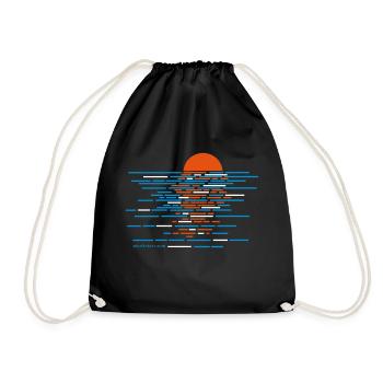 coucher de soleil, soleil, vacances, coucher de soleil, mer, Croatie - Sac de sport léger - noir - Devant