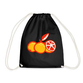 Frische Orangen Design 3 - Turnbeutel - Schwarz - Vorne