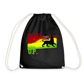 Rasta, Rastafari Bless up - Sac de sport léger - noir - Devant
