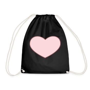 Coeur Rose - Sac de sport léger - noir - Devant