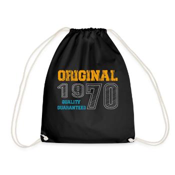 Original 1970 Quality Guaranteed - Drawstring Bag - black - Front