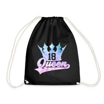 18. GEBURTSTAG SWEET 18 QUEEN - Turnbeutel - Schwarz - Vorne