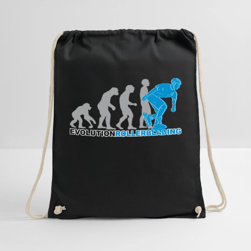 evolution rollerblading, inline skates, skating Drawstring Bag