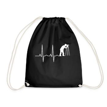 Surveyor Geometer Surveyor Profession - Drawstring Bag - black - Front