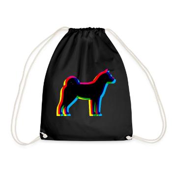 CMYK Akita - Drawstring Bag - black - Front
