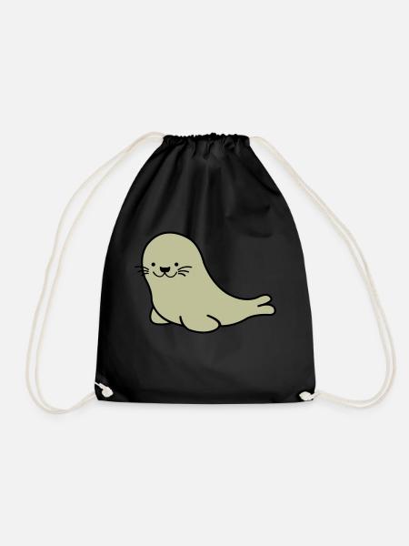 seehund 02 - Turnbeutel - Schwarz