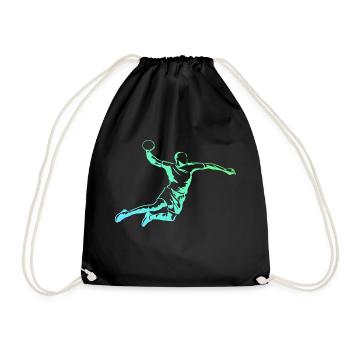Handball Handball Player Handball Player Handball Club - Drawstring Bag - black - Front