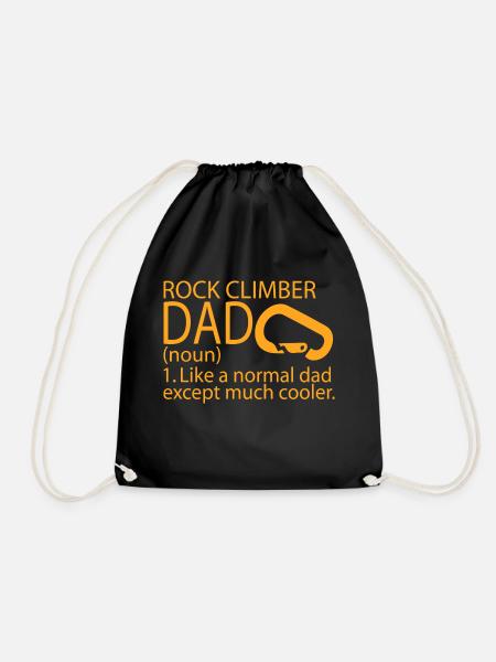 Bouldering Climbing Climbing - Drawstring Bag - black