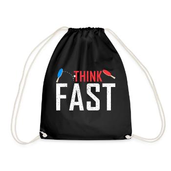 Ping Pong Table Tennis - Drawstring Bag - black - Front