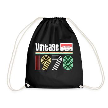 vintage year 1978 - Drawstring Bag - black - Front