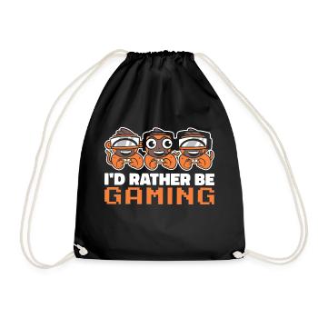 Je préfère jouer - Sac de sport léger - noir - Devant