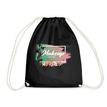 Make Up Artist Cosmetics Lipstick Cosmetologist - Drawstring Bag - black - Front