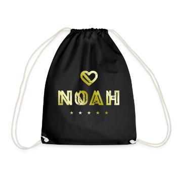 Noah Heart - Drawstring Bag - black - Front
