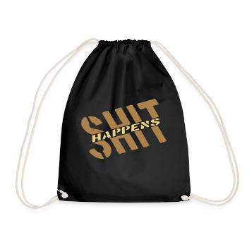 Humour Devise Merde arrive - Sac de sport léger - noir - Devant