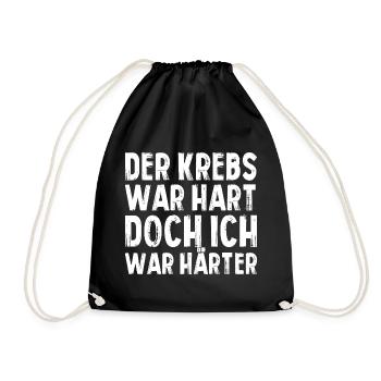 Der Krebs War Hart Doch Ich War Härter - Turnbeutel - Schwarz - Vorne