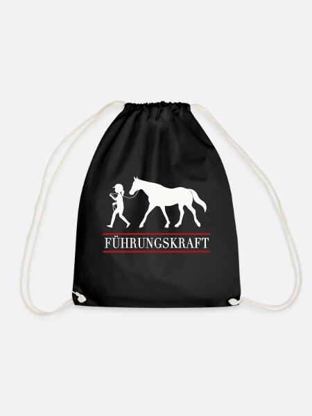 Führungskraft Pferd Reiterin Pferdesport - Turnbeutel - Schwarz
