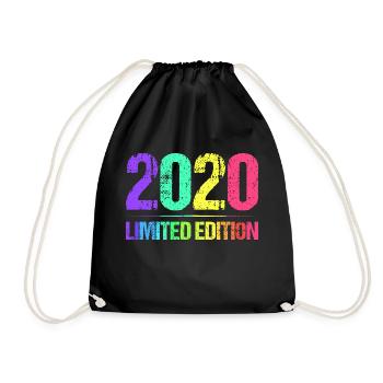 2020 Limited Edition Jahrgang 20er Retro Jahrgang - Turnbeutel - Schwarz - Vorne