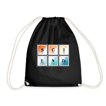 Science | Periodic Table of Elements - Drawstring Bag - black - Front