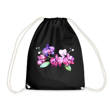 Belles orchidées tropicales fleurs tropicales - Sac de sport léger - noir - Devant