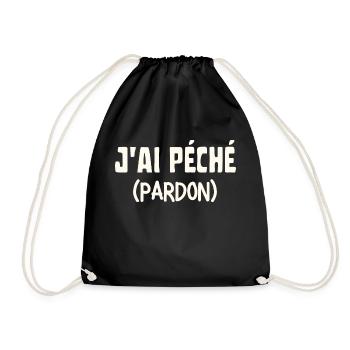 J'ai péché pardon - Sac de sport léger - noir - Devant