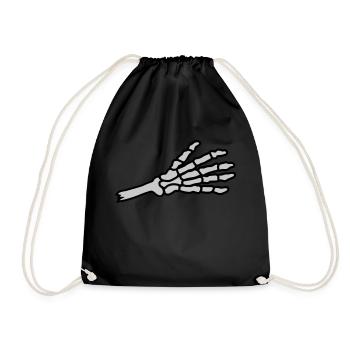 Hands reach severed hand - Drawstring Bag - black - Front