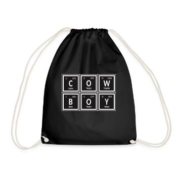 Cowboy | Tableau périodique des éléments - Sac de sport léger - noir - Devant