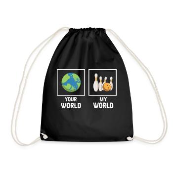 Your World My World Awesome Bowling Bowler - Sac de sport léger - noir - Devant