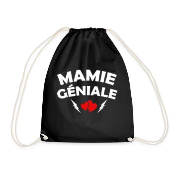 mamie géniale / humour grand-mère / humour mamie - Sac de sport léger - noir - Devant