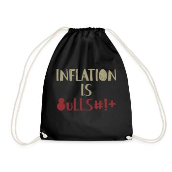 Inflation is Bullsh*t Provocation Anglais - Sac de sport léger - noir - Devant