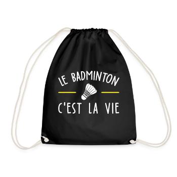 le Badminton c est la vie - Sac de sport léger - noir - Devant