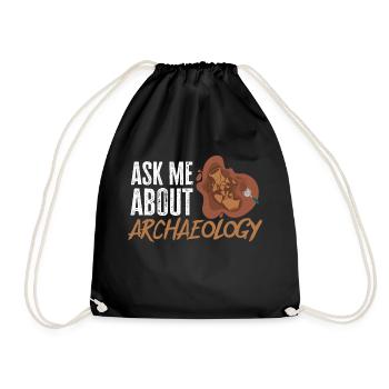 Archaeology Gift Archaeologist - Drawstring Bag - black - Front