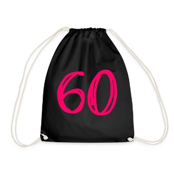 60 ANS. 60e ANNIVERSAIRE. ANNIVERSAIRE 60 ANS. 60 - Sac de sport léger - noir - Devant