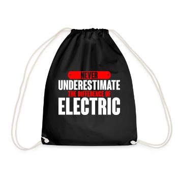 Never Underestimate The Difference Of Electric 4 - Turnbeutel - Schwarz - Vorne