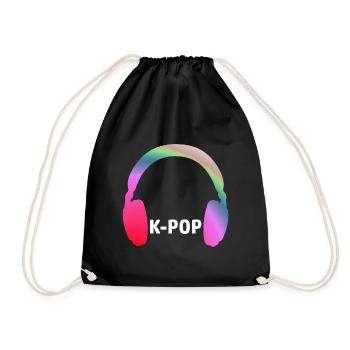 Kpop Merch Korean Pop Music K-Pop Style - Drawstring Bag - black - Front