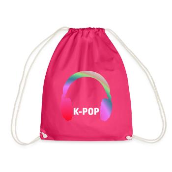 Kpop Merch Korean Pop Music K-Pop Style - Drawstring Bag - fuchsia - Front